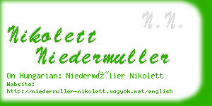 nikolett niedermuller business card